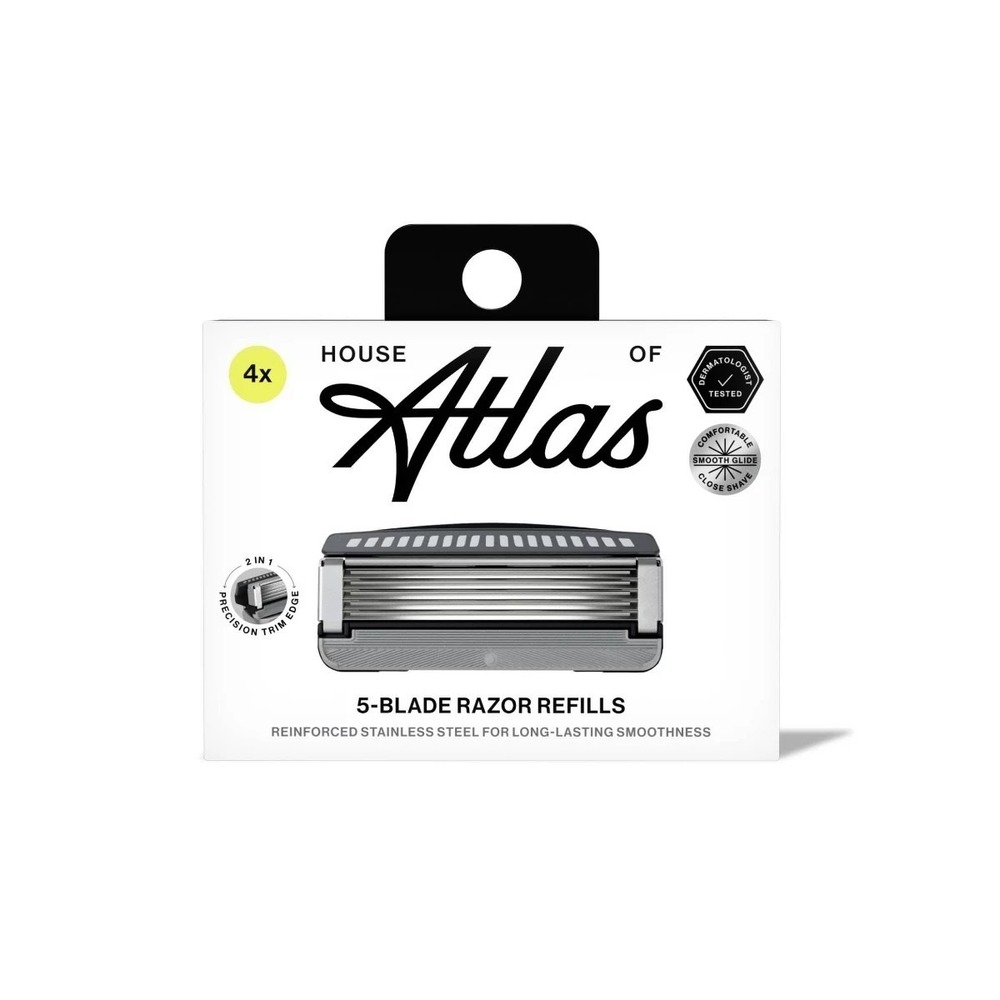 House of Atlas Razor Refills Cartridges 5 Blade - NEW Sealed Long‎ Lasting